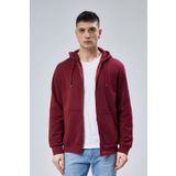 M MOONCOVER Mooncover Erkek Fermuarlı Kapşonlu Cepli Sweatshirt – Bordo