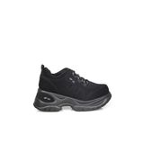 M.P. 212-305 Siyah Nubuk Kadın Dolgu Topuk Sneakers