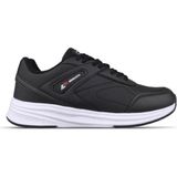 M.P. 242-1256 Siyah Beyaz Unisex Bağcıklı Spor Ayakkabı - Siyah - Beyaz