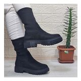 M.P 2746 Siyah Süet Bilekten Lastikli 27cm Bayan Bot