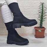 M.P. 2746 Siyah Süet Bilekten Lastikli 27Cm Kadın Bot