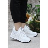 M.P. Dolgu Topuk Bağcıklı Günlük Sneaker Spor Ayakkabı Beyaz