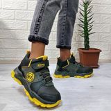 M.p One 3139 Haki-Sari Fuspetli, Cirtli Ici Polar Erkek Cocuk Bot