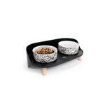 M-Pets Altitude Urban Style Siyah 450 ml Standlı Mama ve Su Kabı