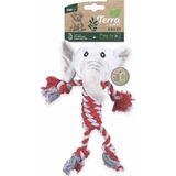 M-Pets Bailey Fil Peluş Köpek Oyuncağı - Beyaz/Kırmızı 33x26x10 Cm