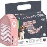 M-PETS CARBONLU DIAPERS DİŞİ KÖPEKLER İÇİN KÜLOT (M) 15Lİ