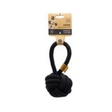 M-Pets Çekmeli Örgü Top 11x11x17 cm Siyah Köpek Oyuncağı