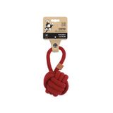 M-Pets Çekmeli Örgü Top Köpek Oyuncağı 11x11x17cm (Kırmızı)