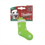 M-Pets Christmas Yeşil Çorap Latex 13 cm Köpek Oyuncağı