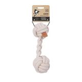 M-Pets Coto Beyaz Duo Ball Örgü Köpek Oyuncağı 28 Cm
