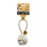 M-Pets Coto White Loop Ball 6.5 cm Örgü Halka Köpek Oyuncağı