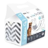 M-Pets Diapers 28-42 cm M 12'li Erkek Köpekler İçin Külot Bez