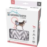 M-Pets Dişi Köpekler Için Yıkanabilir Külot 2li Xl - Beyaz - Gri