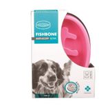 M-Pets Fishbone 1200 ml 27.5x19.7x6 cm Pembe Yavaş Beslenme Mama Kabı