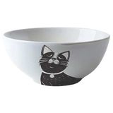 M-Pets Galya Seramik 550 ml Siyah-Beyaz Kedi Mama ve Su Kabı