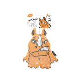 M-Pets Gergedan Köpek Oyuncağı - Turuncu 22x19 Cm
