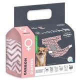 M-Pets Karbonlu Diapers Dişi Köpekler İçin Külot (XS) 15’li