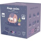 M-Pets Keep Calm Calming Sakinleştici Kedi Tasması 4lü Mix Color - Siyah - Gri - Mor - Pembe