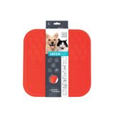 M-Pets Lecca 21x21 cm M Kırmızı Kedi ve Köpekler İçin Yavaş Beslenme Ödül Matı