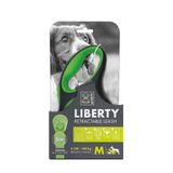 M-Pets Liberty 5 mt M Yeşil Otomatik Şerit Köpek Gezdirme Tasması