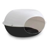 M-Pets Luna Beyaz Siyah Kedi Evi 57 x 38 x 31 cm - Siyah - Beyaz