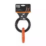 M-PETS M-PETS RING KING KÖPEK OYUNCAĞI DOUBLE ORANGE/BLACK