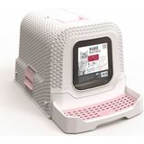 M-Pets M-Pets Suez Rattan Kapalı Kedi Tuvaleti Whitepink 69X42X41CM