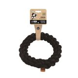 M-Pets Örgü Halka 25 cm Siyah Köpek Oyuncağı