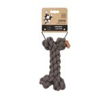 M-Pets Örgü Kemik 19x12x5 cm Gri Köpek Oyuncağı