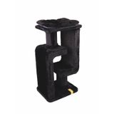M-Pets Panther Premium Duo Tırmalama Tahtalı Kedi Ağacı 48x40x98cm (Siyah)