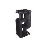 M-Pets Panther Premium Duo Tırmalama Tahtalı Kedi Ağacı Siyah 48X40X98 cm