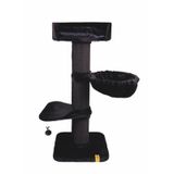 M-Pets Panther Premium Nido Kedi Tırmalama Ağacı 55x55x130cm (Siyah)