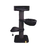 M-Pets Panther Premium Nido Kedi Tırmalama Ağacı Siyah 55X55X130 cm