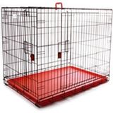 M-Pets -Pets Tel Kafes Iki Kapılı Kırmızı 122X76X84 cm