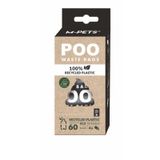 M-Pets Poo 22x32 cm 4'lü Recycled Kokusuz Köpek Dışkı Poşeti