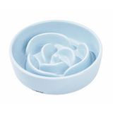 M-Pets Serene 300 ml Mavi Rose Seramik Yavaş Beslenme Mama Kabı