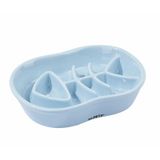 M-Pets Serene Balıklı Seramik 240 ml Mavi Yavaş Yeme Mama Kabı