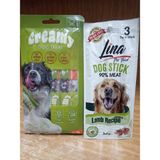 M-Pets Ton Balıklı&deniz Taraklı Köpek Ödülü 4X15GR+2 Paket ( 6 Adet ) Lina Tahılsız Mini Irk Kuzulu Köpek Ödül Stick - Kahverengi