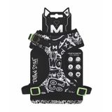 M-Pets Urban Style Easy Fit Köpek Göğüs Tasması 21-41cm (Siyah-Beyaz) [XS]
