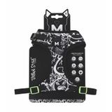 M-Pets Urban Style Easy Fit Köpek Göğüs Tasması 28-51cm (Siyah-Beyaz) [S]