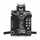 M-Pets Urban Style Easy Fit Köpek Göğüs Tasması 38-65cm (Siyah-Beyaz) [M]