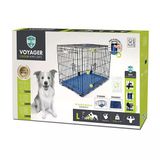 M-Pets Voyager 2 Kapılı Köpek Kafesi Large Mavi 91X58x63 Cm