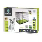 M-Pets Voyager 2 Kapılı Köpek Kafesi Large Yeşil 91X58x63 Cm