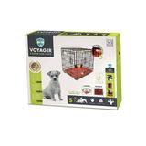 M-Pets Voyager 2 Kapılı Köpek Kafesi Small Kırmızı 61X46x48 Cm