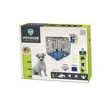 M-Pets Voyager 2 Kapılı Köpek Kafesi Small Mavi 61X46x48 Cm