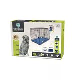 M-Pets Voyager 2 Kapılı Köpek Kafesi Xlarge Mavi 106X71x76 Cm