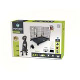 M-Pets Voyager Tekerlekli 2 Kapılı 122x76x84 cm XXL Siyah Köpek Kafesi