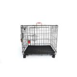 M-Pets Voyager Tekerlekli 2 Kapılı 61x46x48 cm S Siyah Köpek Kafesi