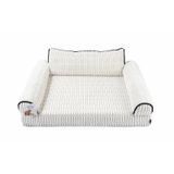M-Pets Warm Hug 90x70x32 cm L Beyaz Kedi ve Köpekler İçin Koltuk Şeklinde Yatak