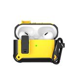 M.TK moveteck 3.nesil Uyumlu Kulaklık Kılıfı Anahtarlıklı Kilitli Açılır Kapanır Askılı Silikonarmor, Sarı, Tek Ebat, Truva-airpods3.nesil-sar